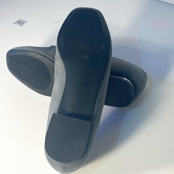 Cato SZ 8 gray suede square toe classic loafer office essential street style - Picture 8 of 9